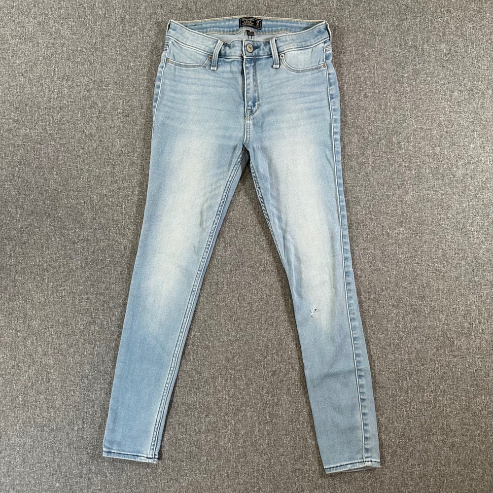 Abercrombie & Fitch Jean Legging Womens 27/4S Harper Low Rise Light Blue Dist.